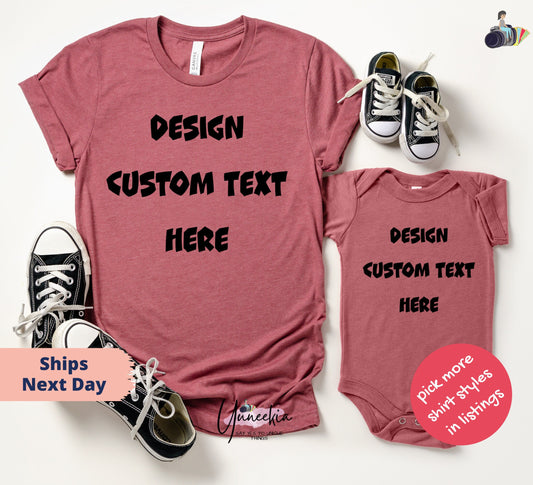 Your text Here, Personalized Match Shirts, Customized Match Shirt, Custom Shirt, Personalize T-shirt , Add your own text, Design Your Own