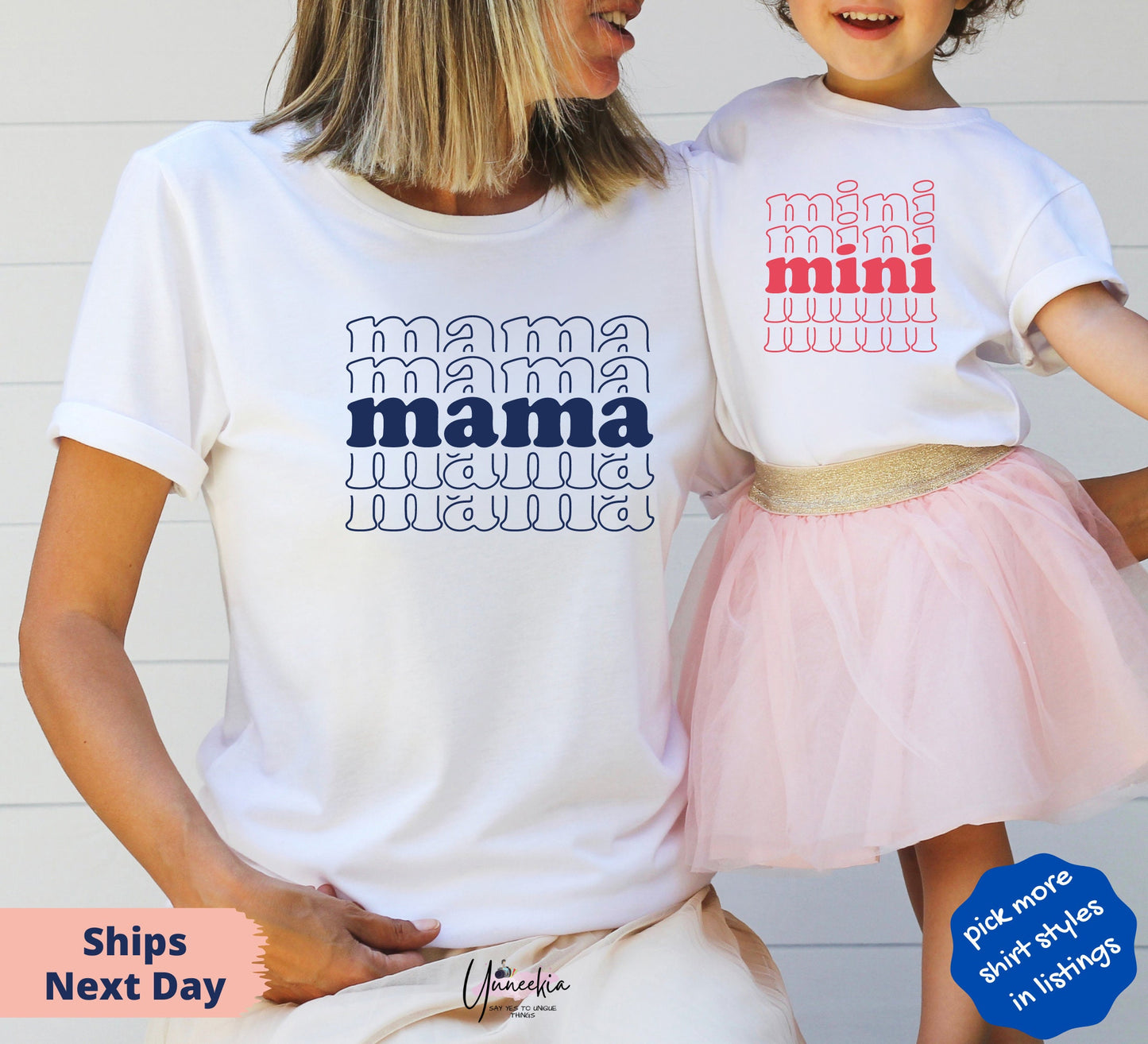 Mama And Mini Shirt,Mama Mini Matching Shirt,Mama Shirt,Mini Shirt,Mama Mini Matching Set,New Mom Gift Idea,Baby and Mama,Mini Bodysuit