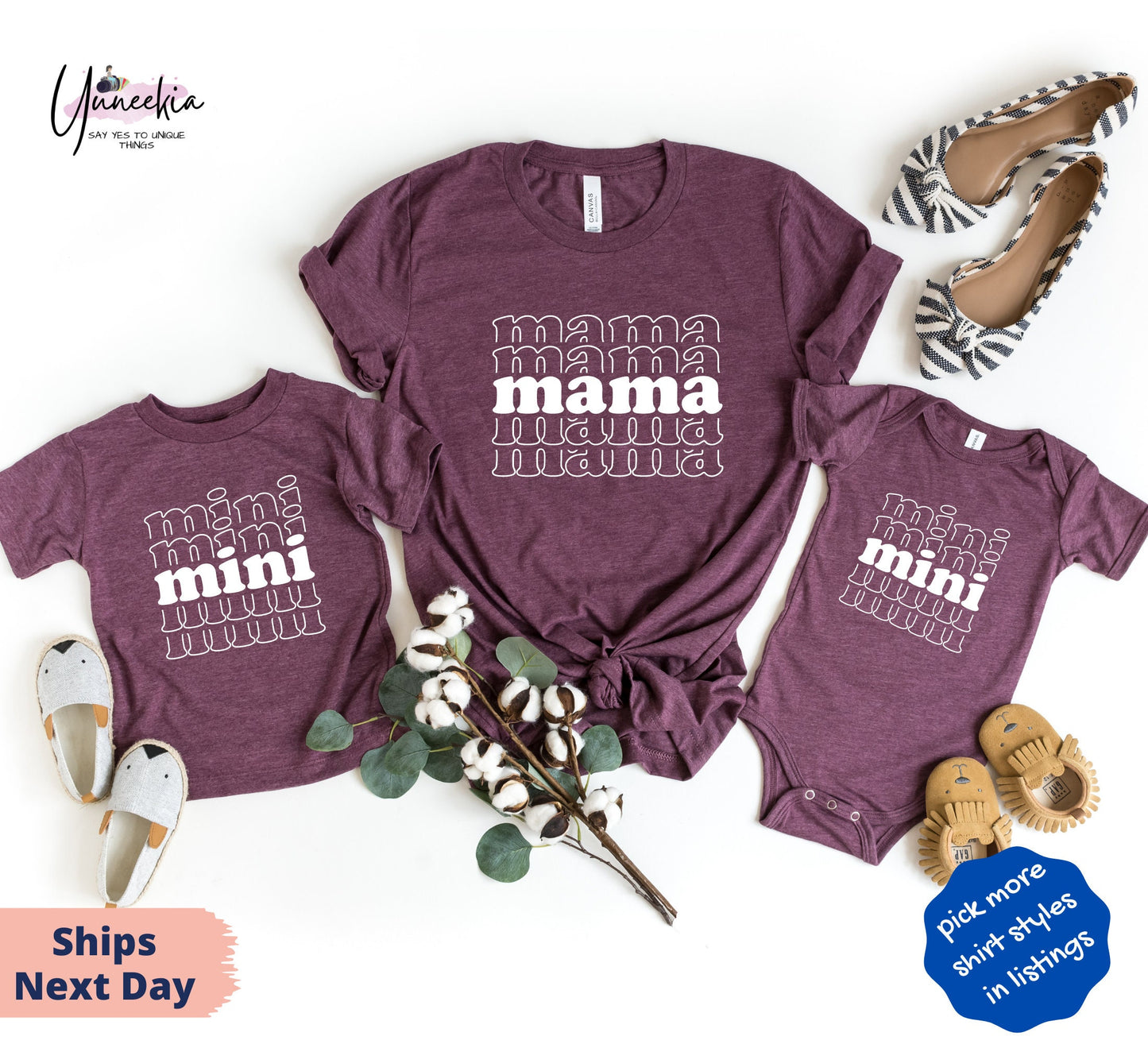 Mama And Mini Shirt,Mama Mini Matching Shirt,Mama Shirt,Mini Shirt,Mama Mini Matching Set,New Mom Gift Idea,Baby and Mama,Mini Bodysuit