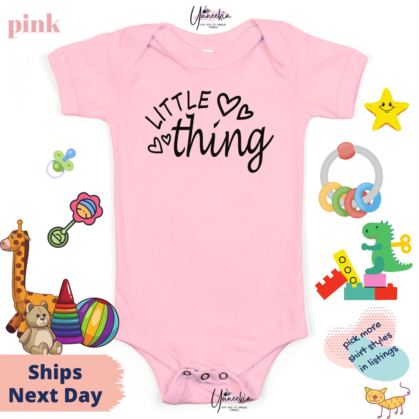 Funny New Mom Gift,Little Thing Bodysuit,It is The Little Thing In Life,Mama Mini Matching Set,Mama Shirt,Baby Bodysuit,0-24 Months Gift