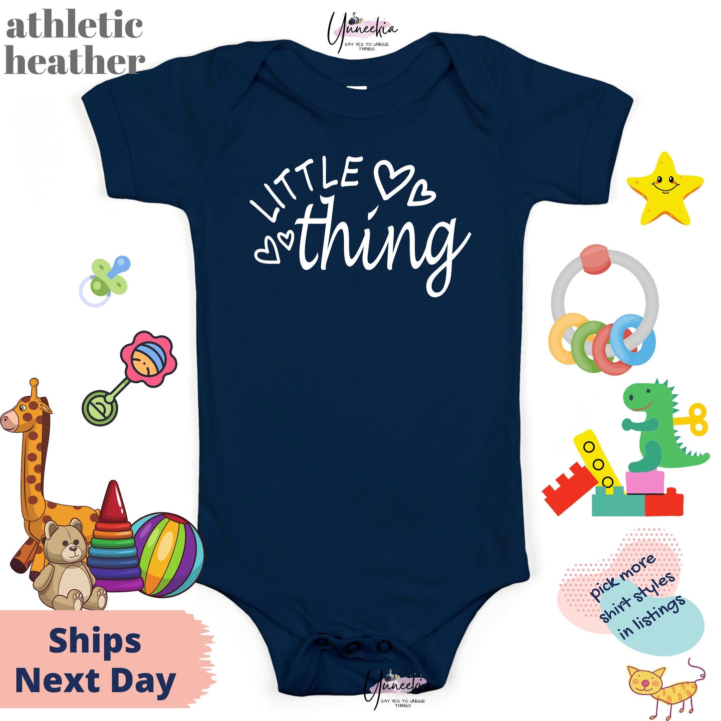 Funny New Mom Gift,Little Thing Bodysuit,It is The Little Thing In Life,Mama Mini Matching Set,Mama Shirt,Baby Bodysuit,0-24 Months Gift