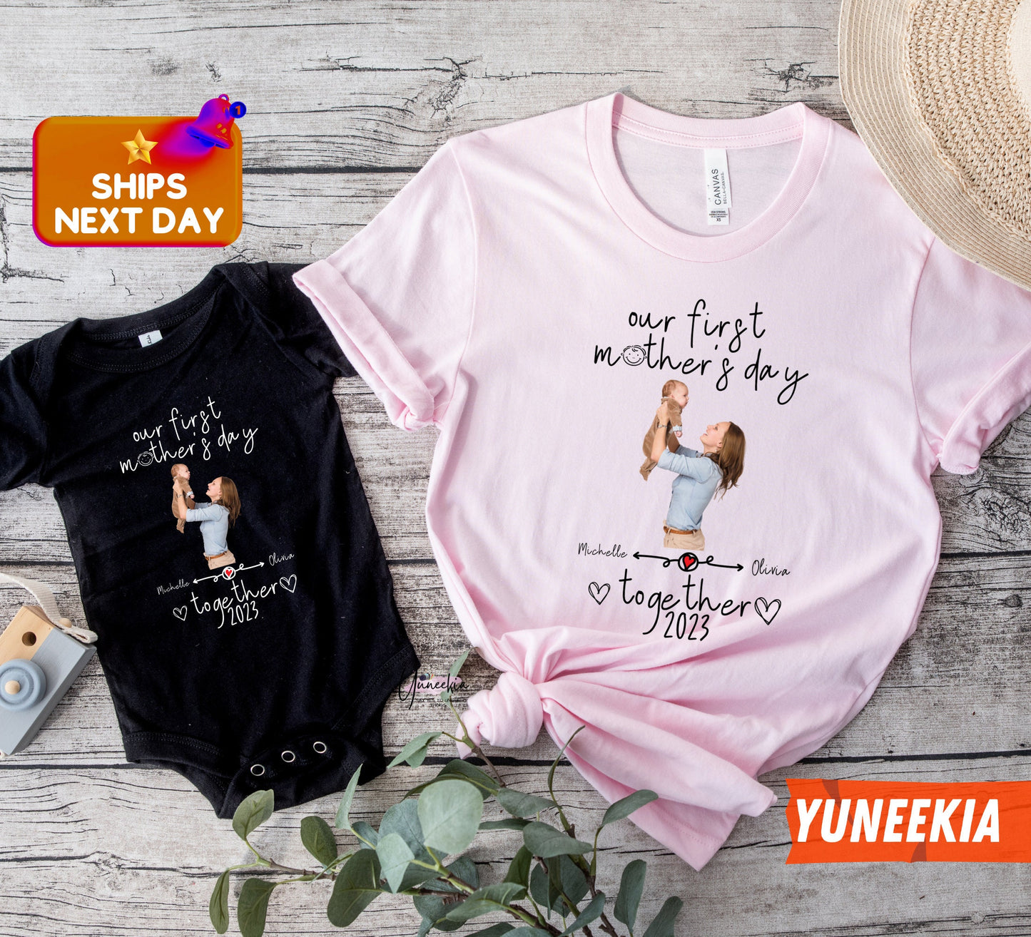 Custom Mom Baby Photo Our First Mother's Day Shirts, Mommy And Me Matching  Outfit, Mother's Day Mommy Me Tshirt, Mother's Day Gift For Her