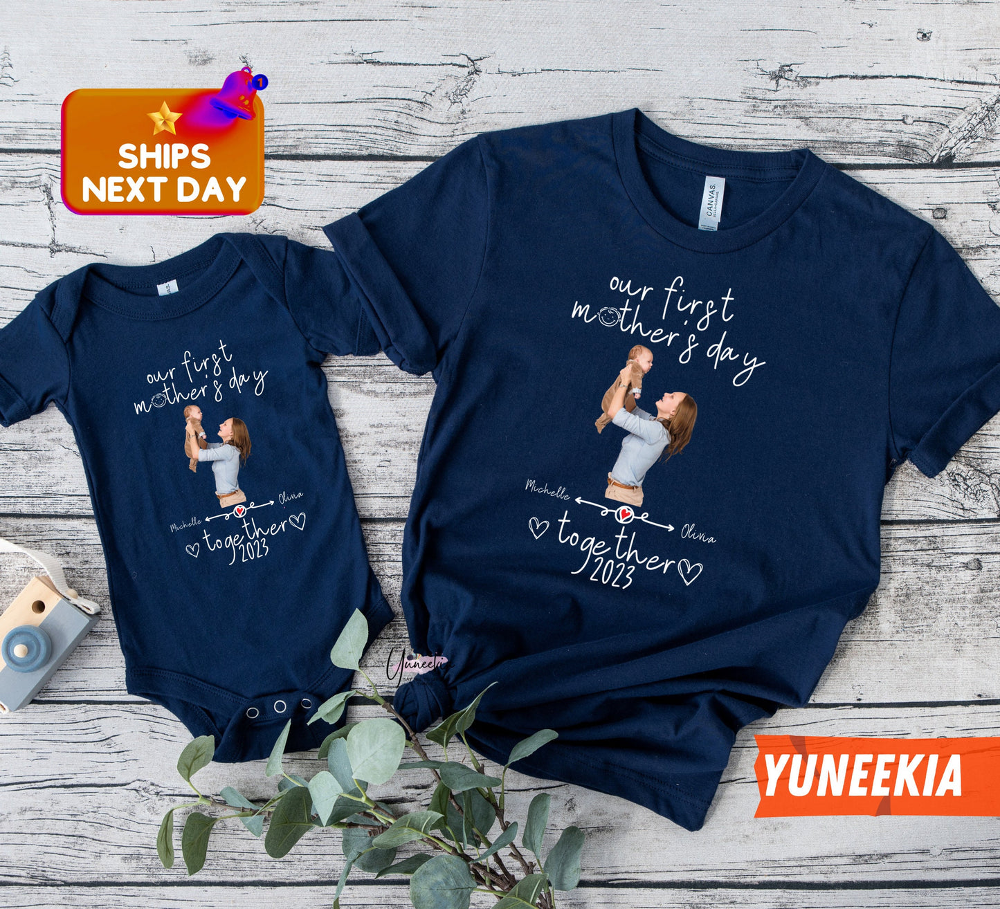 Custom Mom Baby Photo Our First Mother's Day Shirts, Mommy And Me Matching  Outfit, Mother's Day Mommy Me Tshirt, Mother's Day Gift For Her