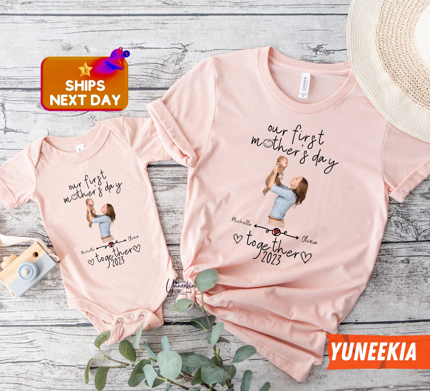 Custom Mom Baby Photo Our First Mother's Day Shirts, Mommy And Me Matching  Outfit, Mother's Day Mommy Me Tshirt, Mother's Day Gift For Her