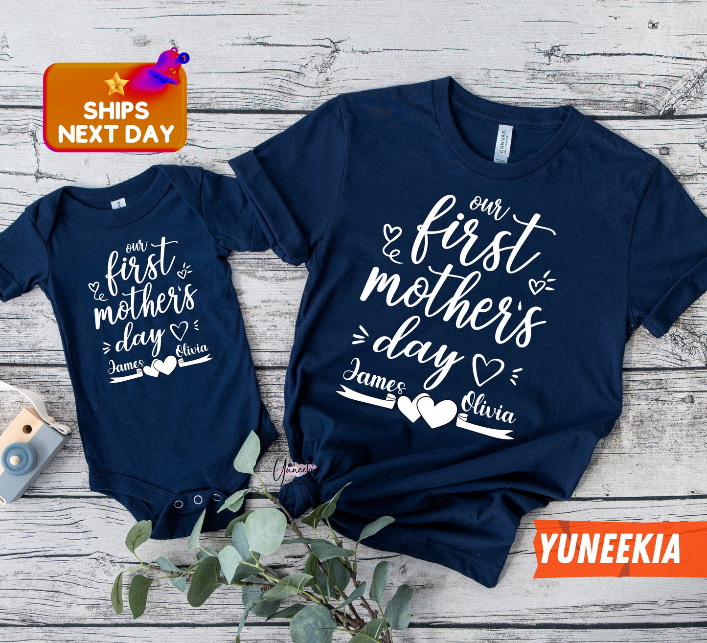 Personalized Our First Mothers Day Shirt, Mommy and me Dinosaur Matching Shirt, New Mom Mothers Day Gift, Mother And Baby First Mothers Day