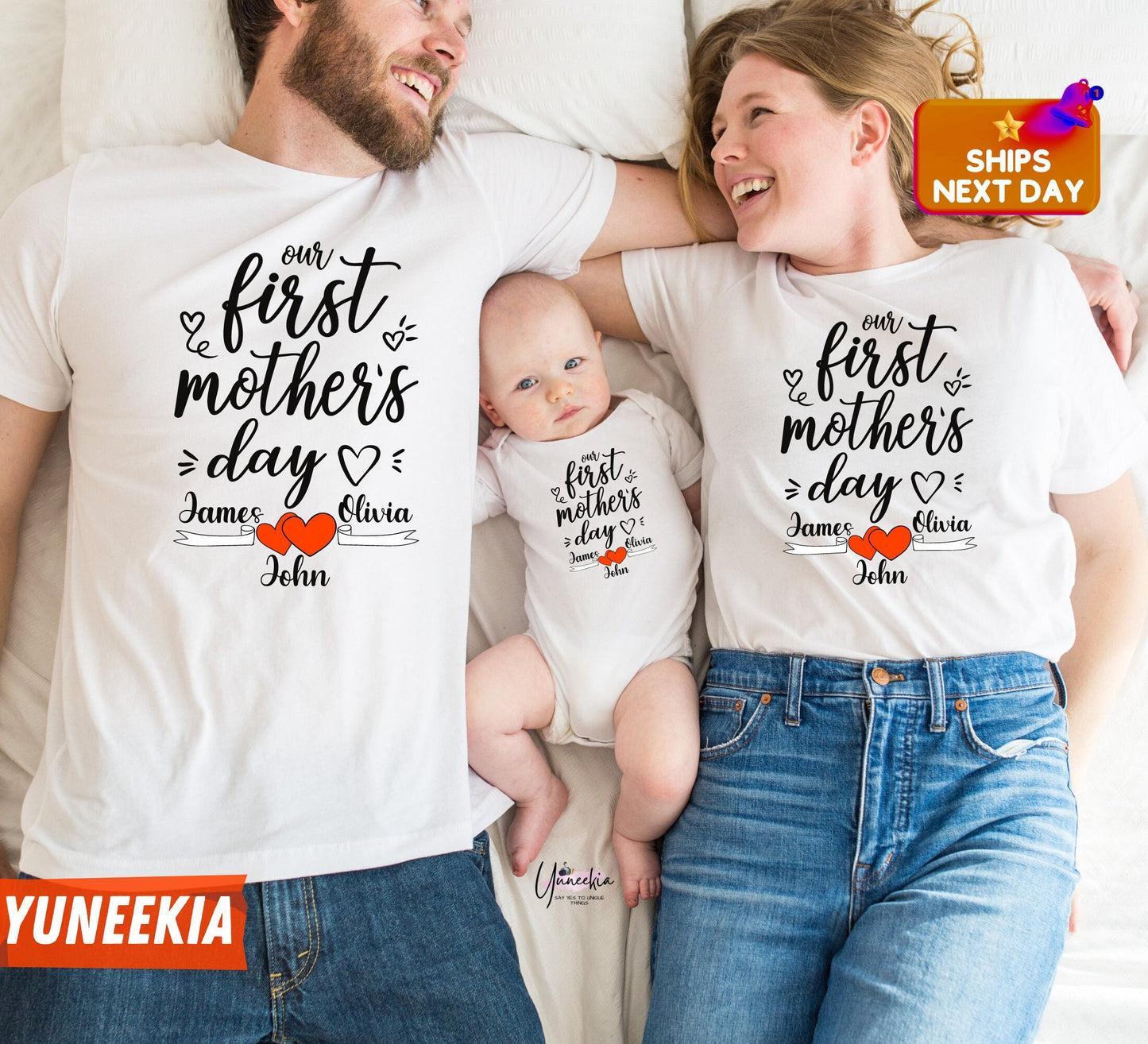 Personalized Our First Mothers Day Shirt, Mommy and me Dinosaur Matching Shirt, New Mom Mothers Day Gift, Mother And Baby First Mothers Day