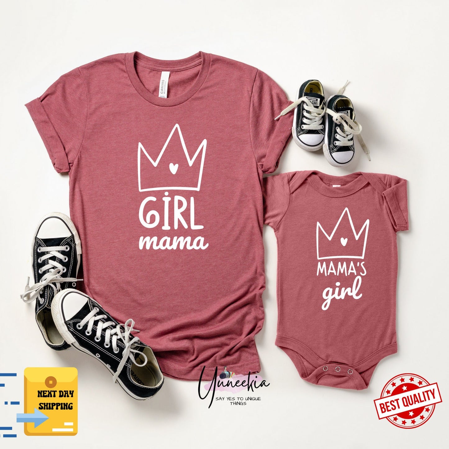 Girl Mama Shirt, Mama's Girl T-Shirt, Matching Mommy And Me Shirt, Mama And Mini Set, Mom Of Girls, First Mothers Day Gift