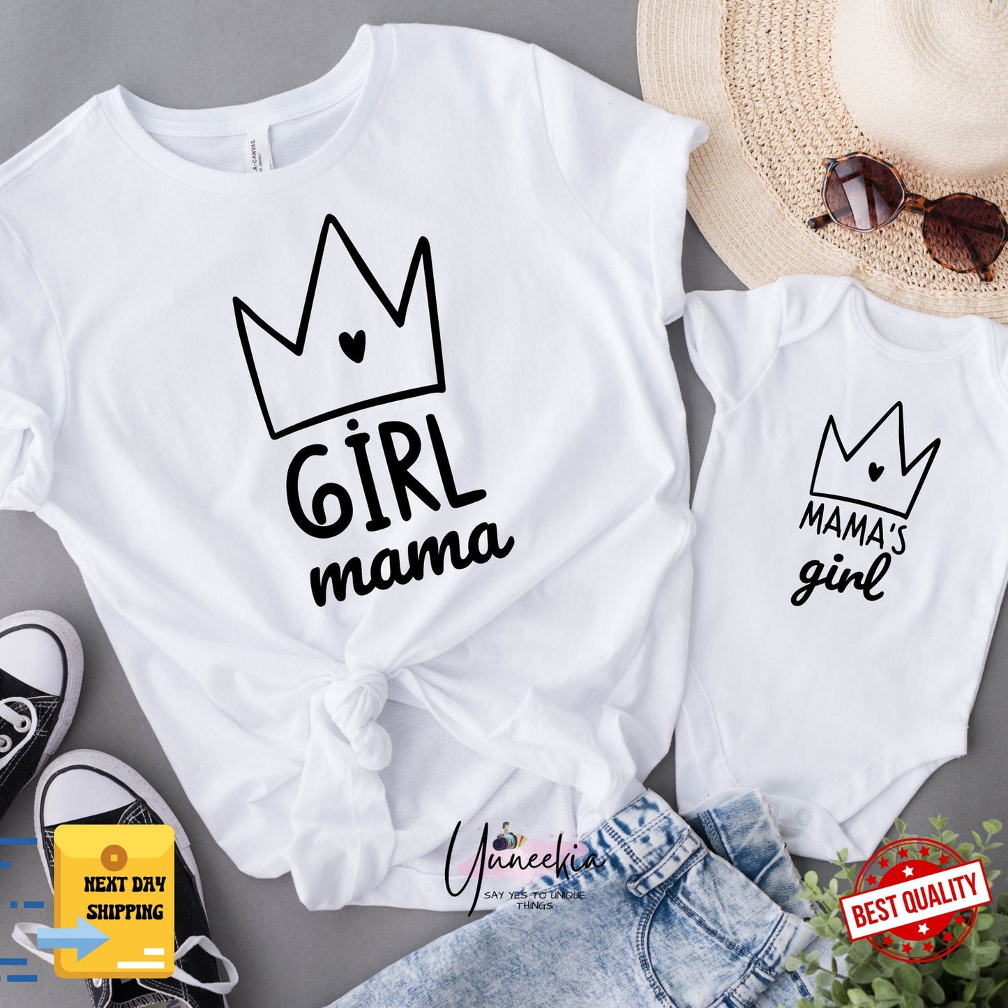 Girl Mama Shirt, Mama's Girl T-Shirt, Matching Mommy And Me Shirt, Mama And Mini Set, Mom Of Girls, First Mothers Day Gift