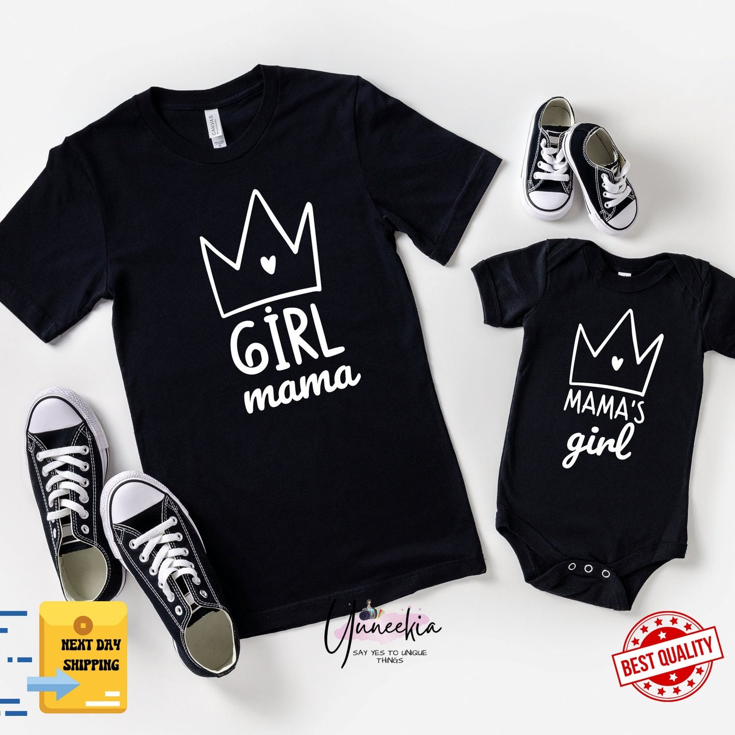 Girl Mama Shirt, Mama's Girl T-Shirt, Matching Mommy And Me Shirt, Mama And Mini Set, Mom Of Girls, First Mothers Day Gift