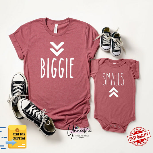 Biggie-Smalls Shirt, Dad and Son Shirts, Dad and Daughter Shirts, Fathers Day Gift, Father's Day Matching Shirts, Dad and Me Matching Shirts