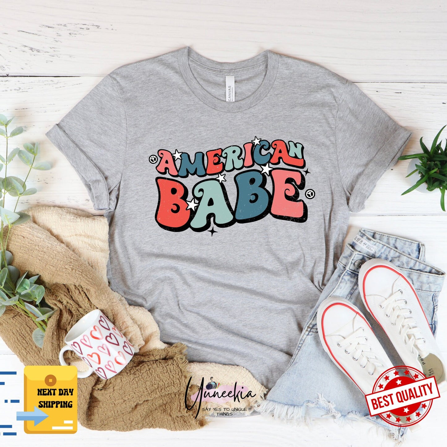 American Babe shirt, Retro 4th of July Shirt, Retro American Babe shirt, Fourth of July Shirt Women, USA shirt for her, Oversized Tee