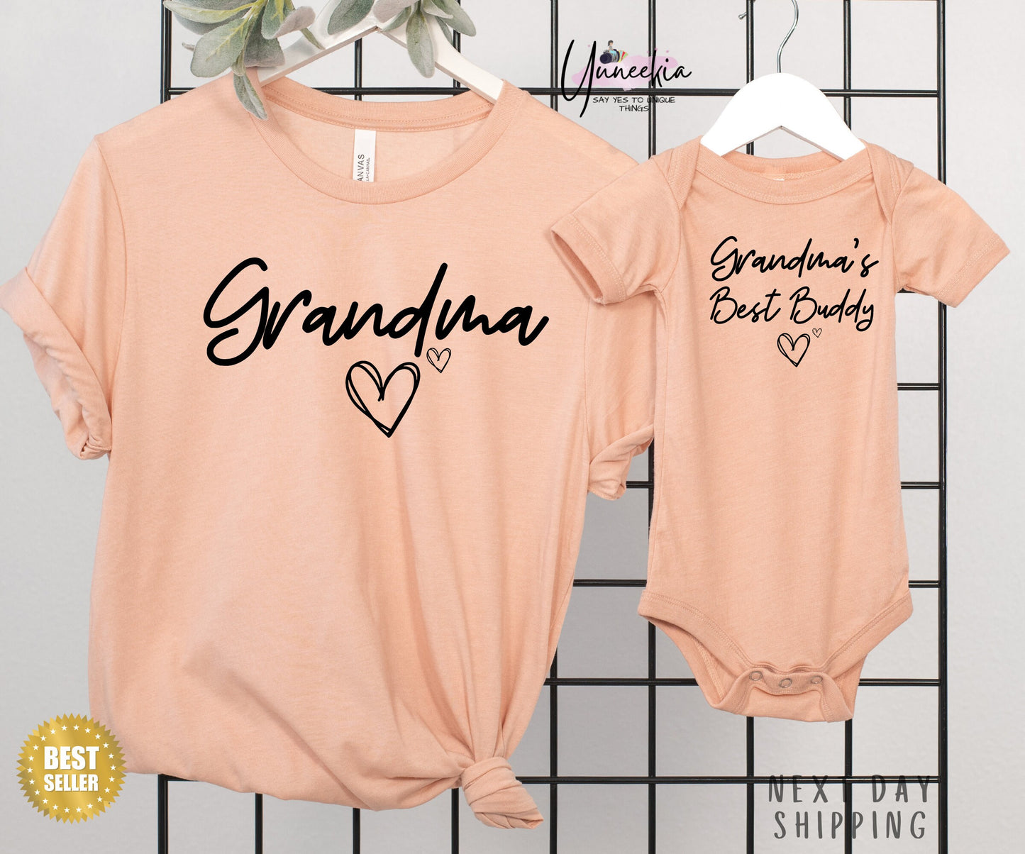 Grandma and Grandchild Matching Set, Grandma Grandma's Buddy Matching Gift, Grandma and me Outfit, New Grandma Gift,Funny Grandmother Shirt