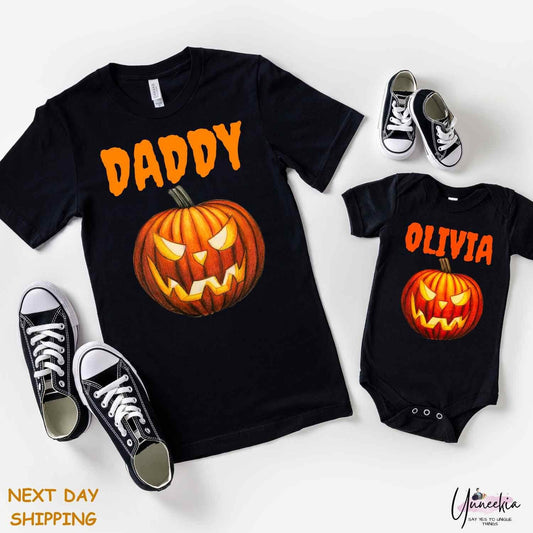 Daddy Mommy Baby Matching T-Shirt, Personalized Family Shirts, Family Matching Shirts ,Mommy and Baby Shirt, Daddy Baby Shirt