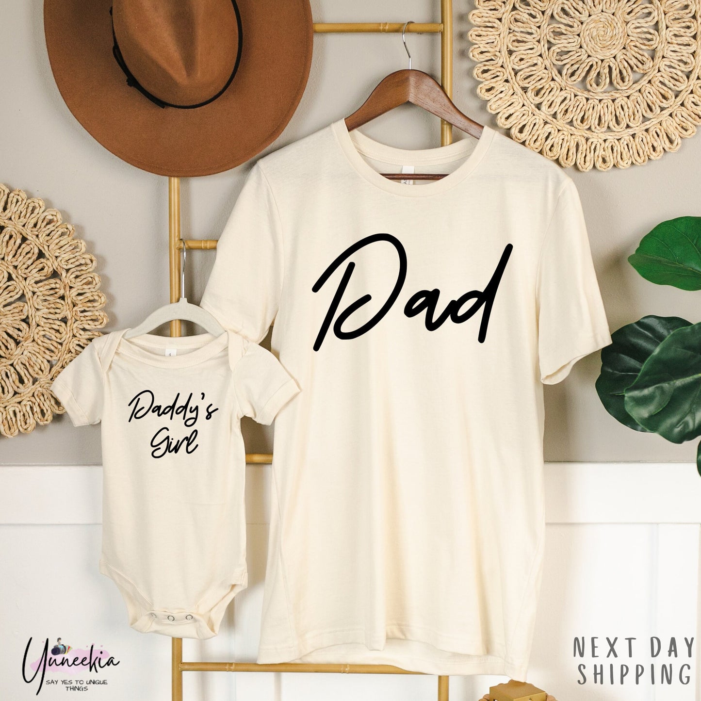 Dad Daddy's Girl Matching Set,Dad Shirt,Gift Bodysuit,Baby Shower Gift,New Dad Gift Idea,Baby and Dad,Newborn,Baby Shower Gift