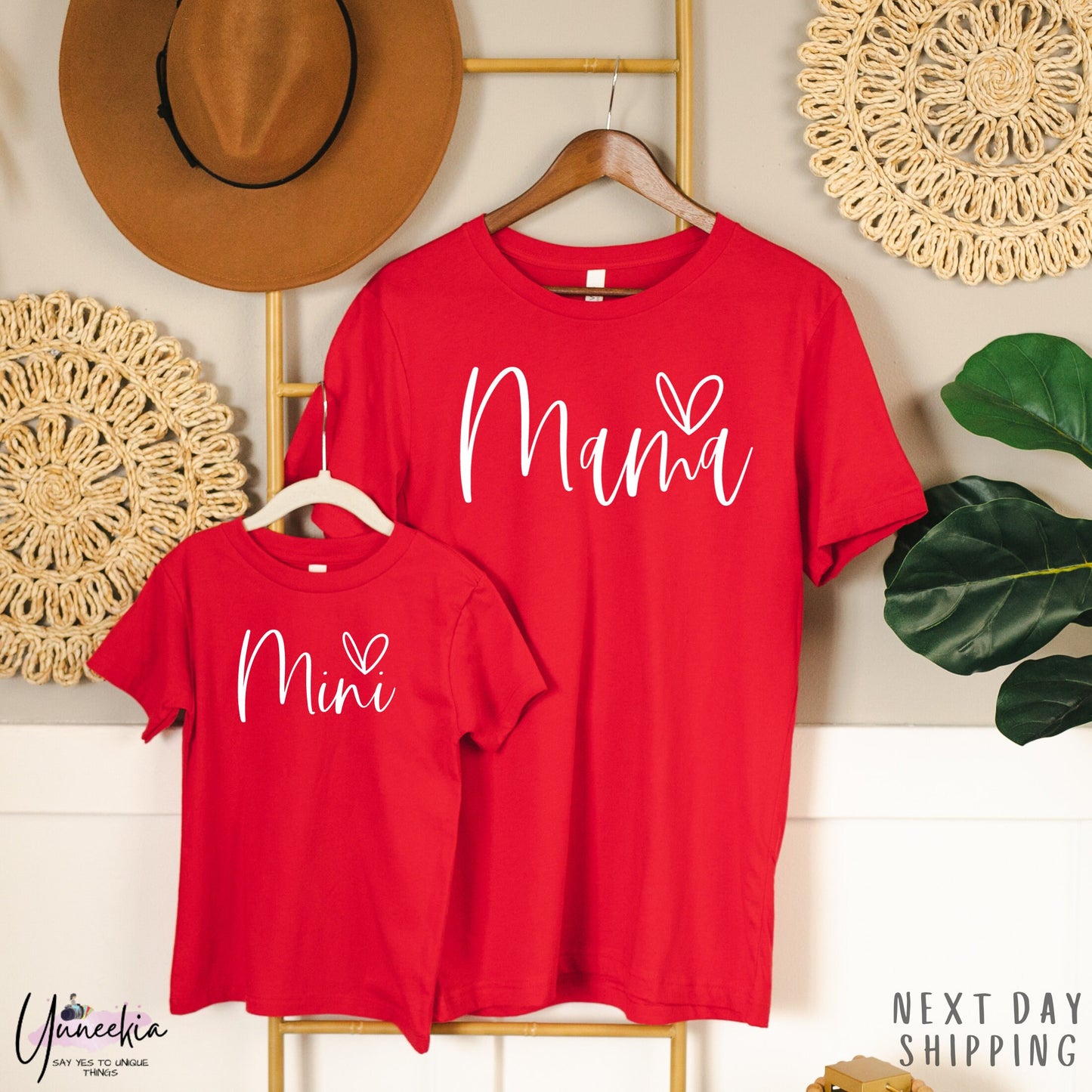 Mama Mini Matching Christmas Shirt, Christmas Gift for Mother Children, Baby Shower Mother and Daughter Shirt, New Mom First Christmas Gift